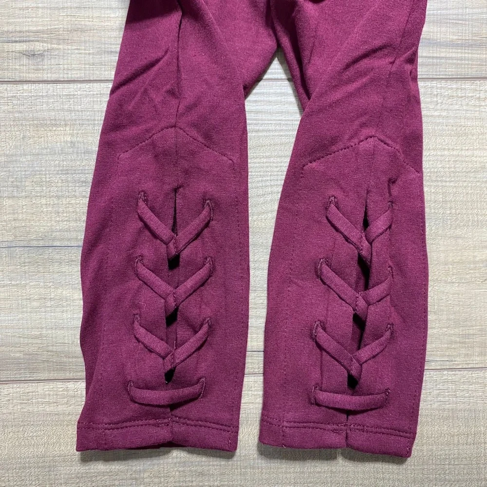 The Children's Place Girls' Lace-Up Leggings‎ Size XL 14 Sugar Beet Full Length
